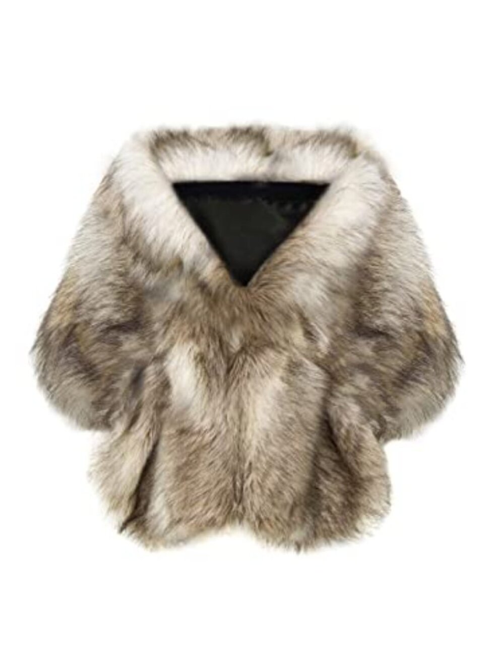 Faux Fur Collar Wrap Scarf Shawl Evening Cape Winter Cover Up
